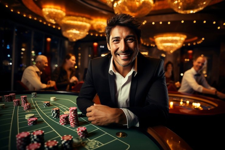 Studio dealer live Hacksaw Gaming dengan meja roulette HD dan croupier profesional